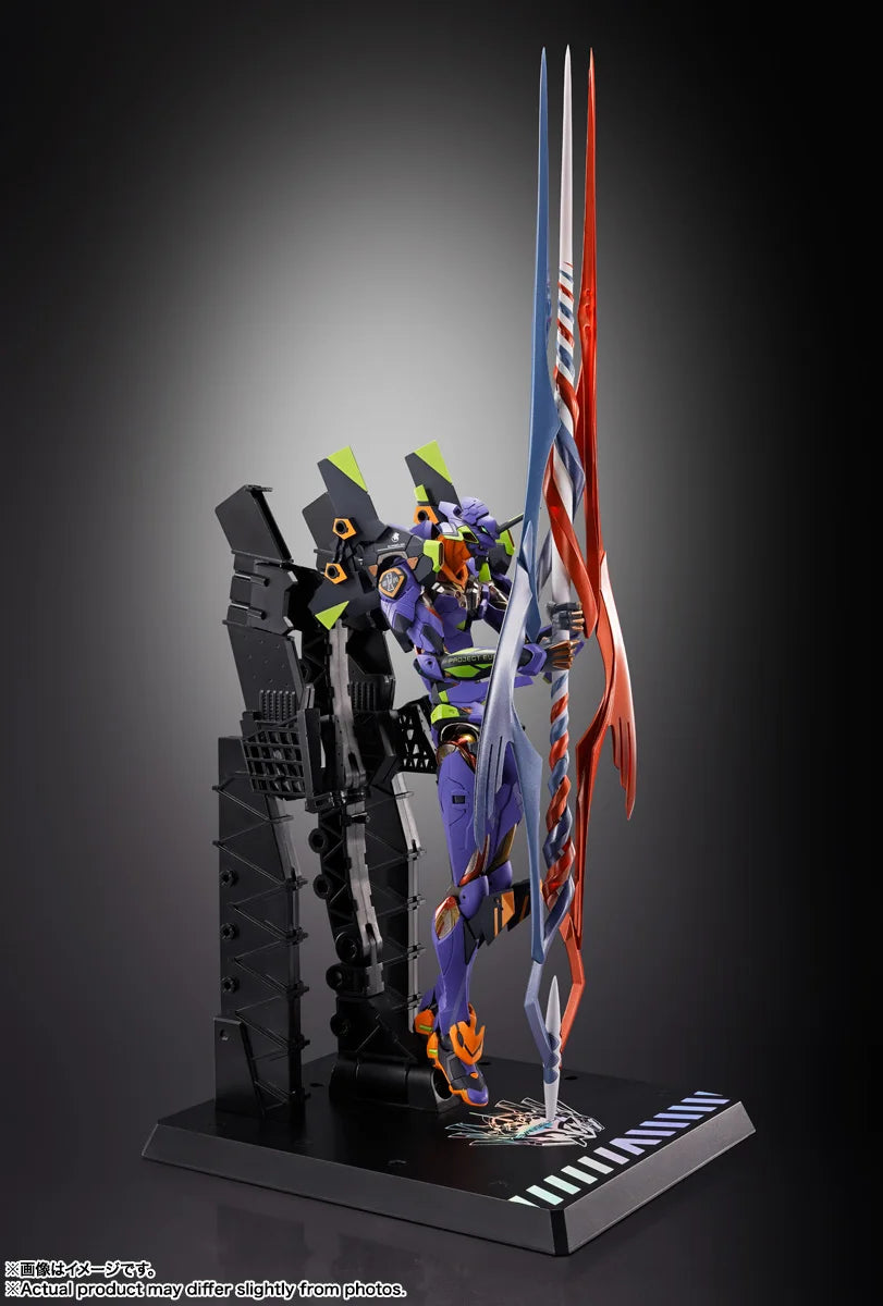 In Stock Original Bandai EVANGELION METAL BUILD EVA-01 30th with the spear of Gaius Character Model Toy Gift Collection