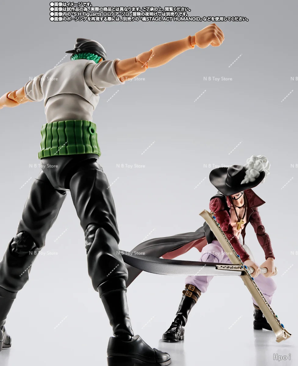 In Stock Bandai One Piece S.H.Figuarts Jerakil Mihawk -Hawkeye -Anime Character Model Toy Collection Gift