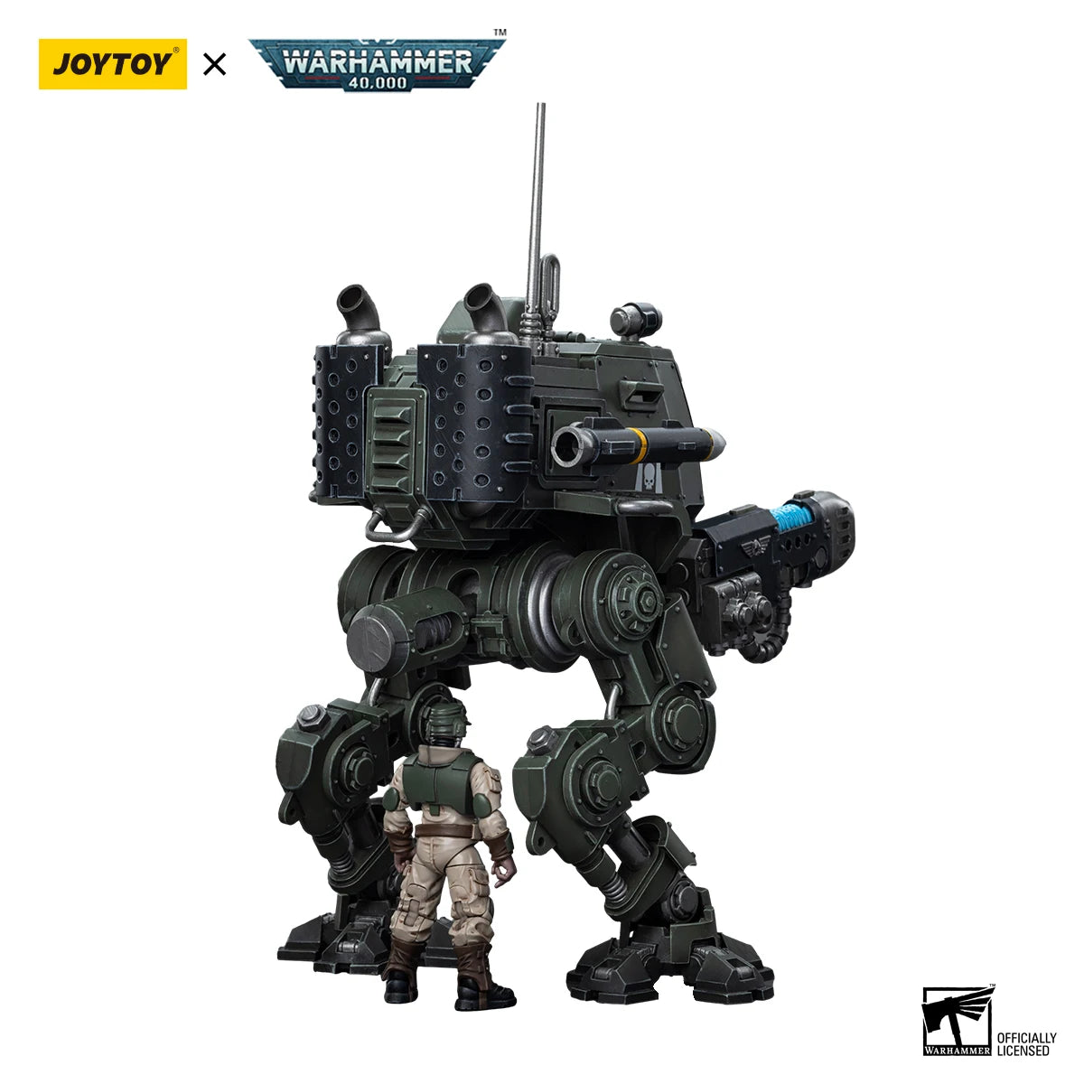[IN-STOCK] JOYTOY Warhammer 40k 1/18 Action Figure Astra Militarum Cadian Armoured Sentinel Anime Military Model