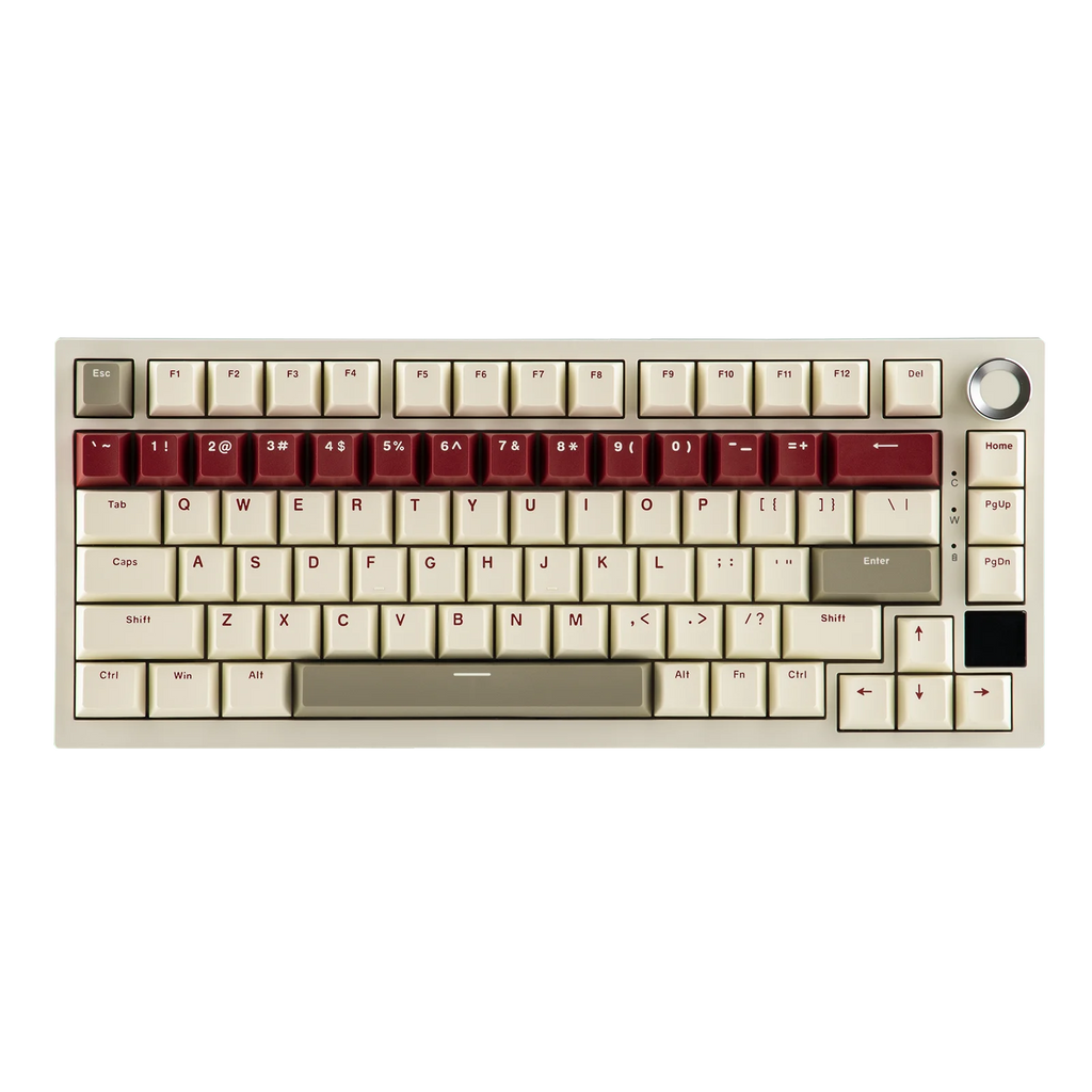Ajazz AK820 Pro 75 % dichtungsmontierte Bluetooth 5.1/2,4G Wireless/Type-C Kabelgebundene mechanische Tastatur mit TFT-Bildschirm für Mac/Win