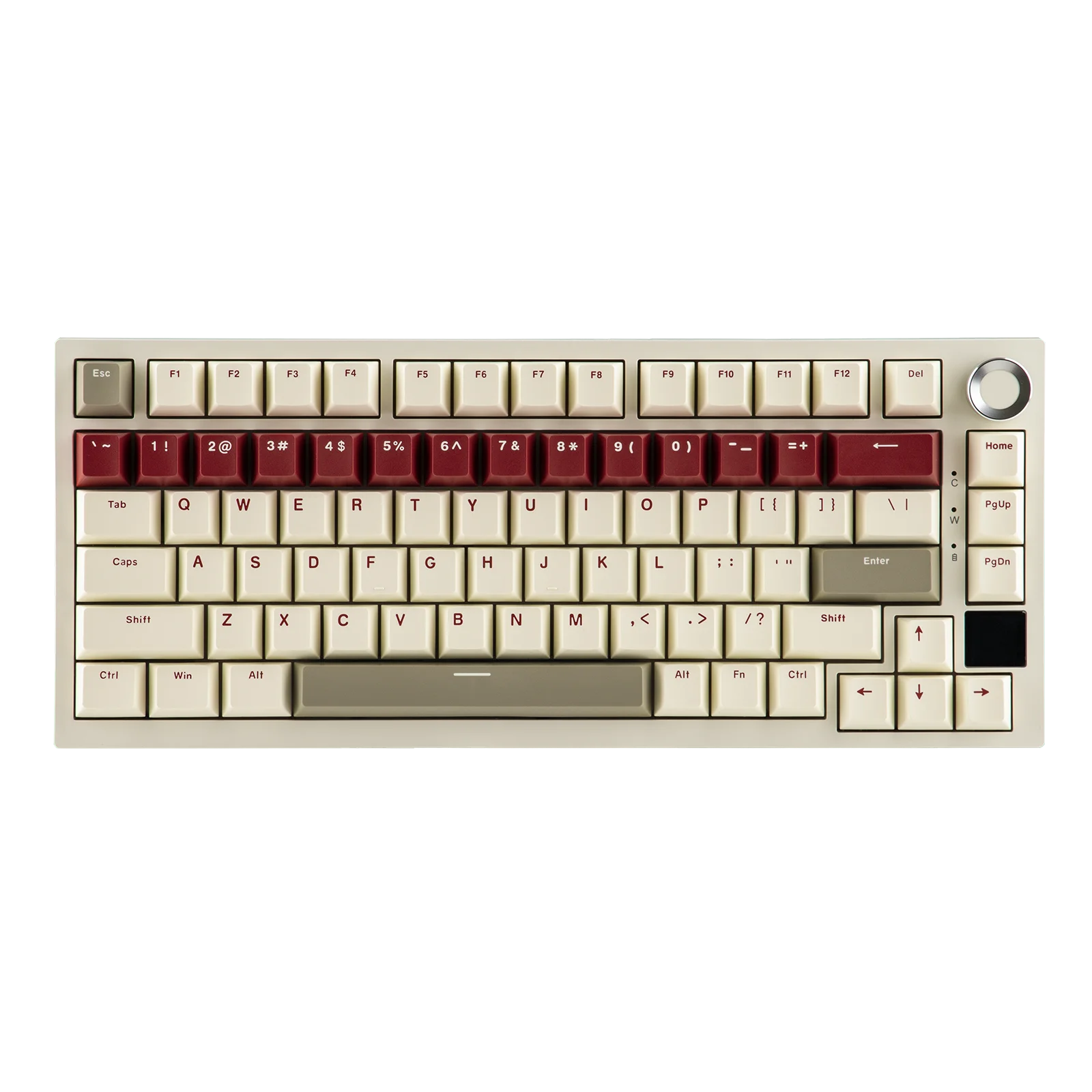 Ajazz AK820 Pro 75 % Dichtungsmontierte Typ-C-Kabel-/Bluetooth 5.1/2.4G-Kabellose mechanische Tastatur mit TFT-Bildschirm für Win/Mac