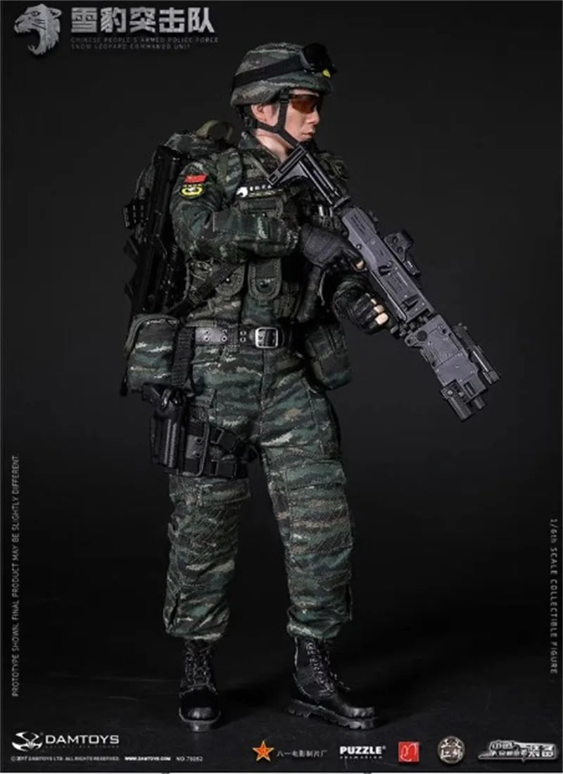 DAMTOYS 78052 1/6 Soldier Chinese People's Armed Snow Leopard Commando Full Set 12'' Action Figure Model Toy In Stock Collection