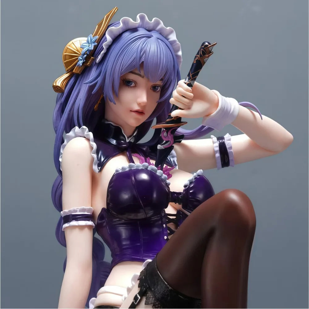 16.34in/41.5cm Anime Genshin Impact Figure Raiden Shogun Action Figures PVC Statue Model Collection Toys Gifts
