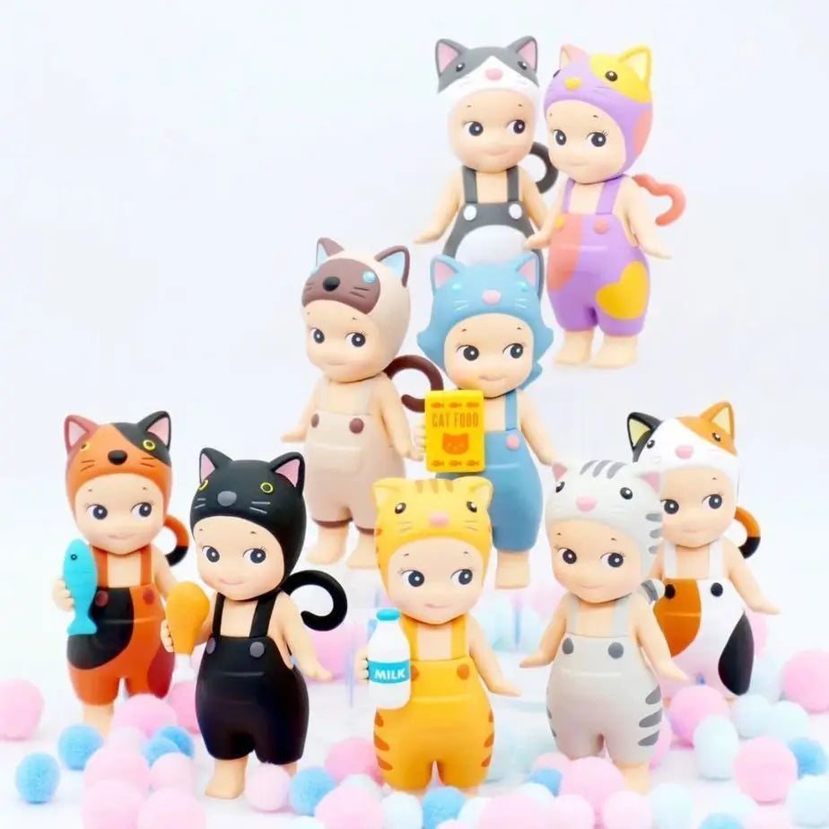 2026 Anime Sweater Figure - Sitting Position Instant Noodles Pressing PVC Model Toy Collectible Gift