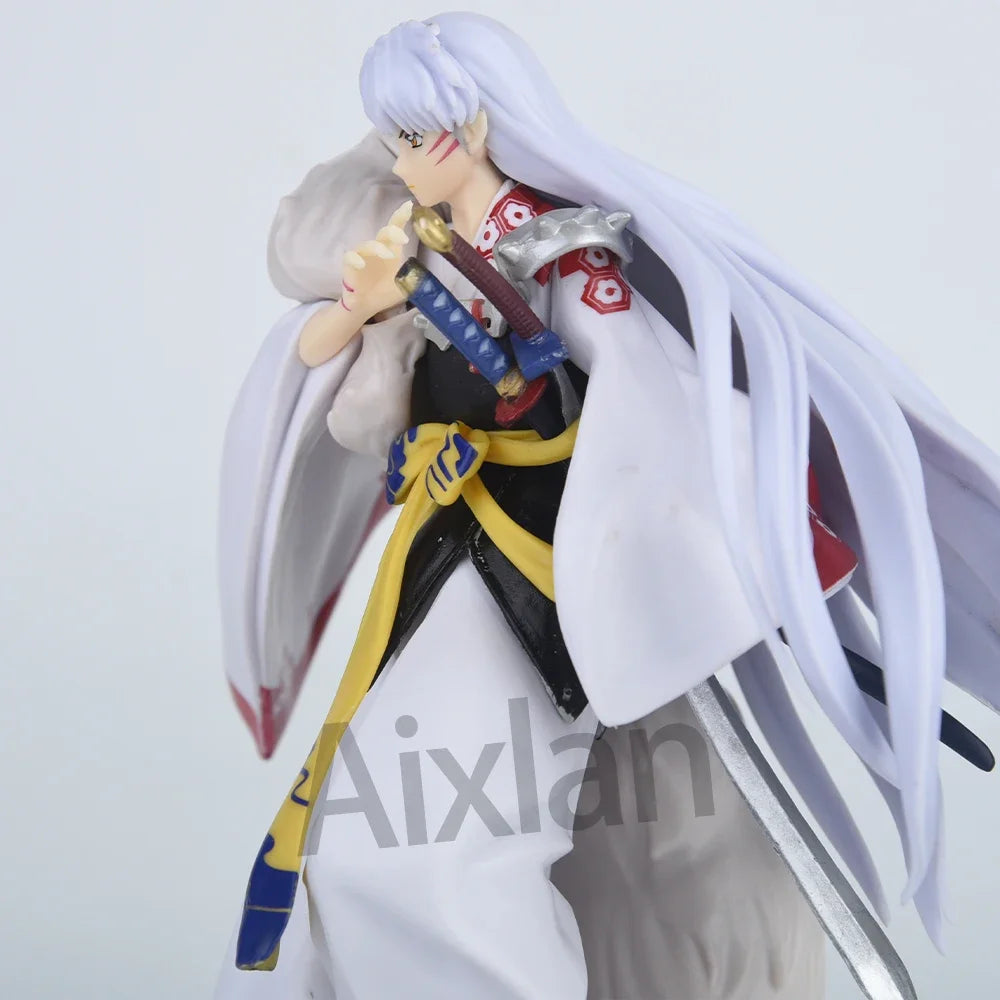 Aixlan 20 cm Inuyasha Anime Figur Sesshoumaru PVC Actionfigur Higurashi Kagome Figur Sammlermodell Spielzeug Kindergeschenk