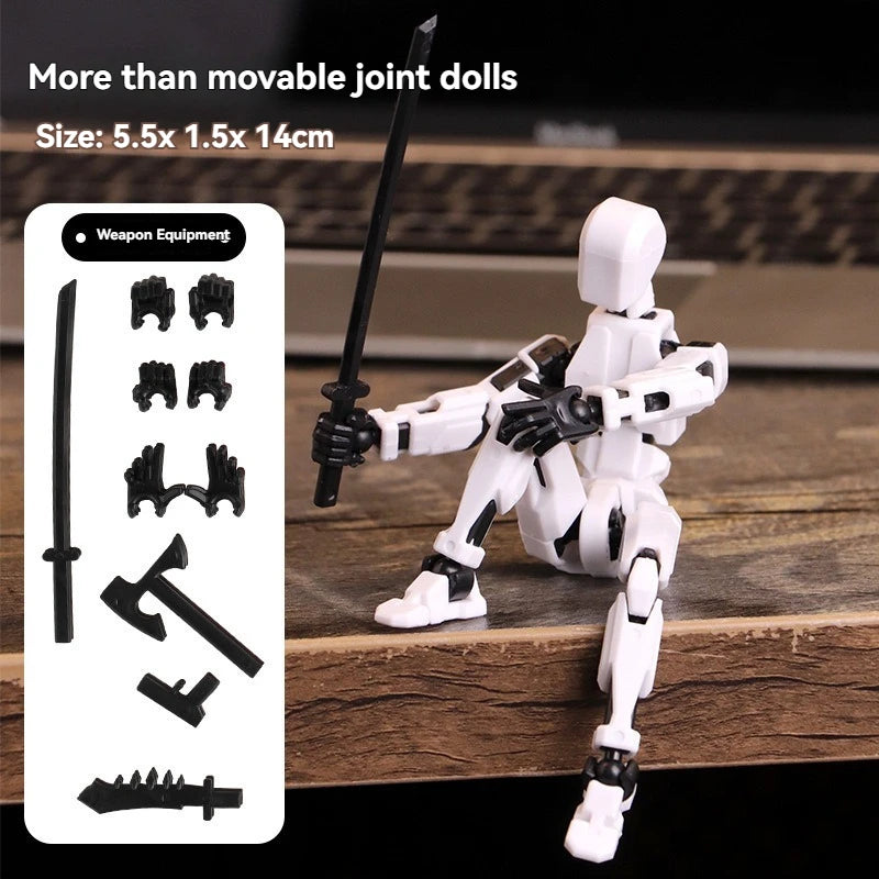 2025 Multi-jointed Action Figure 3d Printed Animation Modeling Assembly Movable 13 Body Movable Robot Toys Gifts For Children