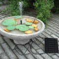 1,2 W Solarbrunnen-Teichpumpen-Set, 200 l/h, mit 6 Düsen, Solarwasserpumpen-Set, Solarbrunnen für Vogelbad, Teiche, Garten, Fischtank