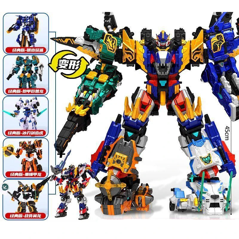 MiniForce Dinoid Warrior Transformation Robot Dinosaur Model REX KAISER Combine Mini Force Deformation Headbot Giganoto Dino Toy