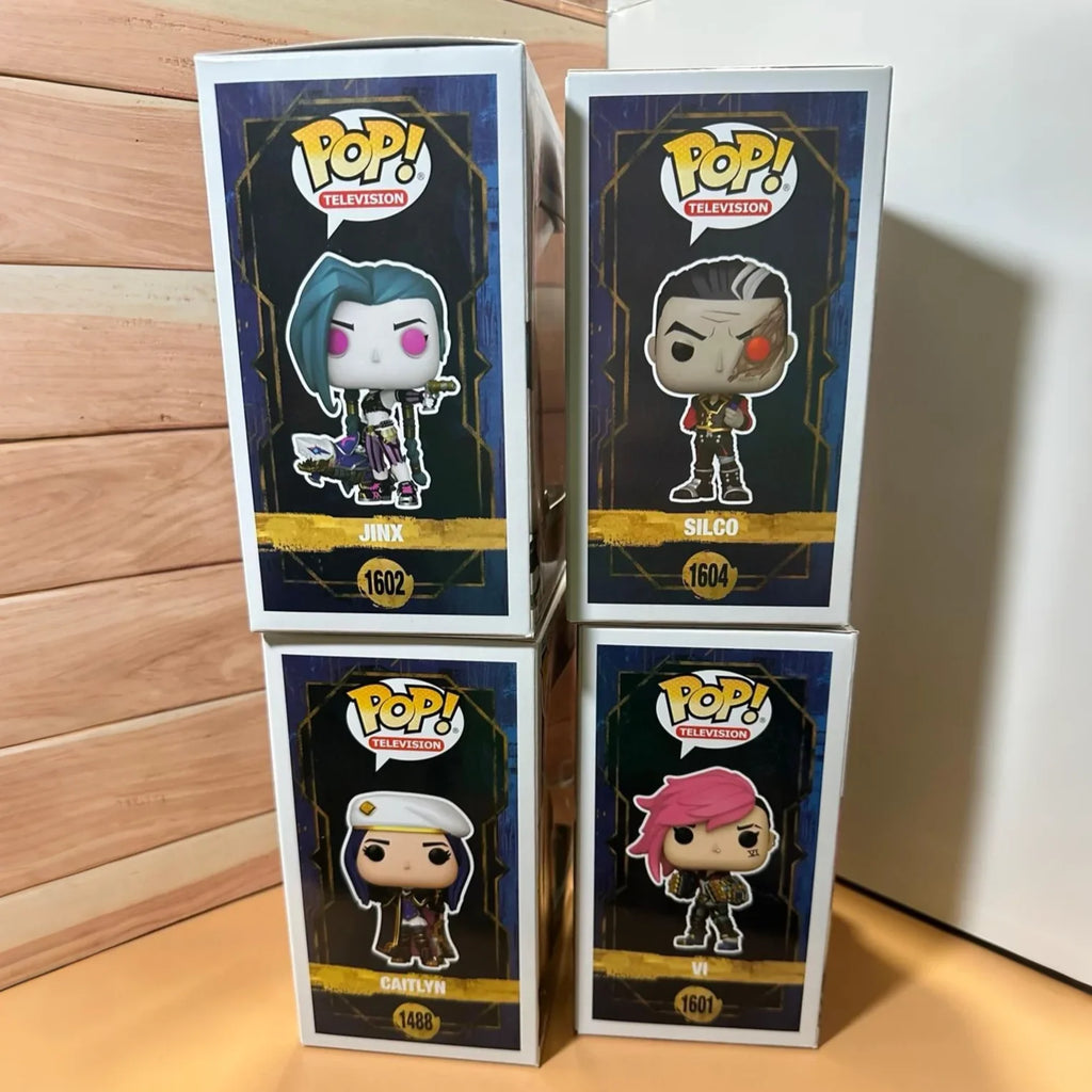 Arcane League of Legends Anime Figure Silco Jinx Vi Ekko Heimerdinger with Poro Funko Pop Vinyl Figures Limited Edition Toy Gift