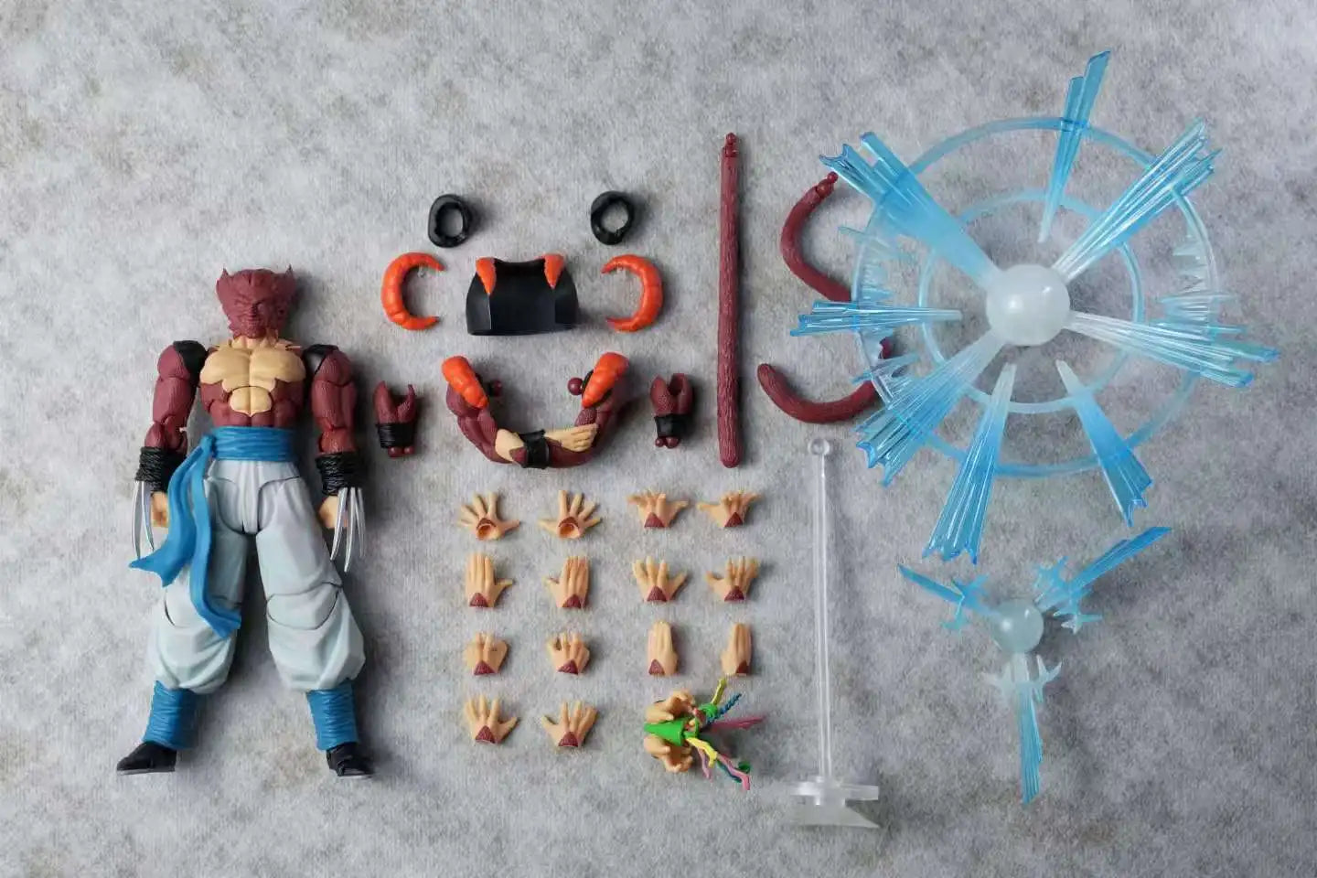 New Kamione Tonsenarttoys Dragon Ball Super Saiyan 4 Gogeta Action Figure Fusion Warriors SSJ4 1/12 Collection Model  Toy Gifts