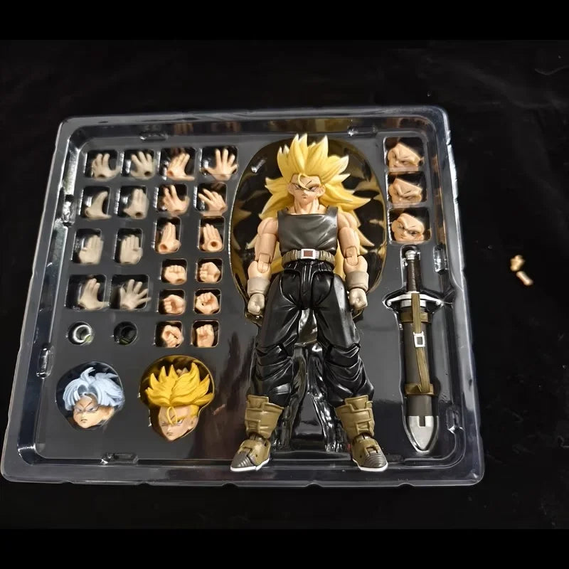 New In Stock Sss Studio Dragon Dbz S.H.F Figuarts Shf Dragon Son Trunks Ssj3 Super Saiyan 3 Anime Action Figure Toy Model Gift