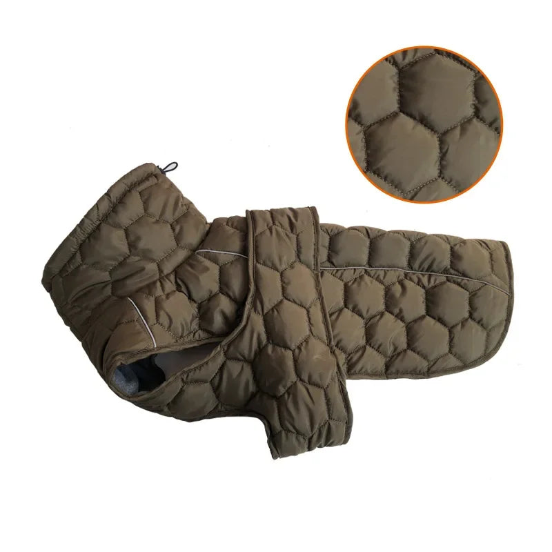 Big Dog Winter Coat Fleece Jacket Dog Clothes for Large Breed Reflective Snowsuit Waterproof Windproof Cold Weather Pet Apparel