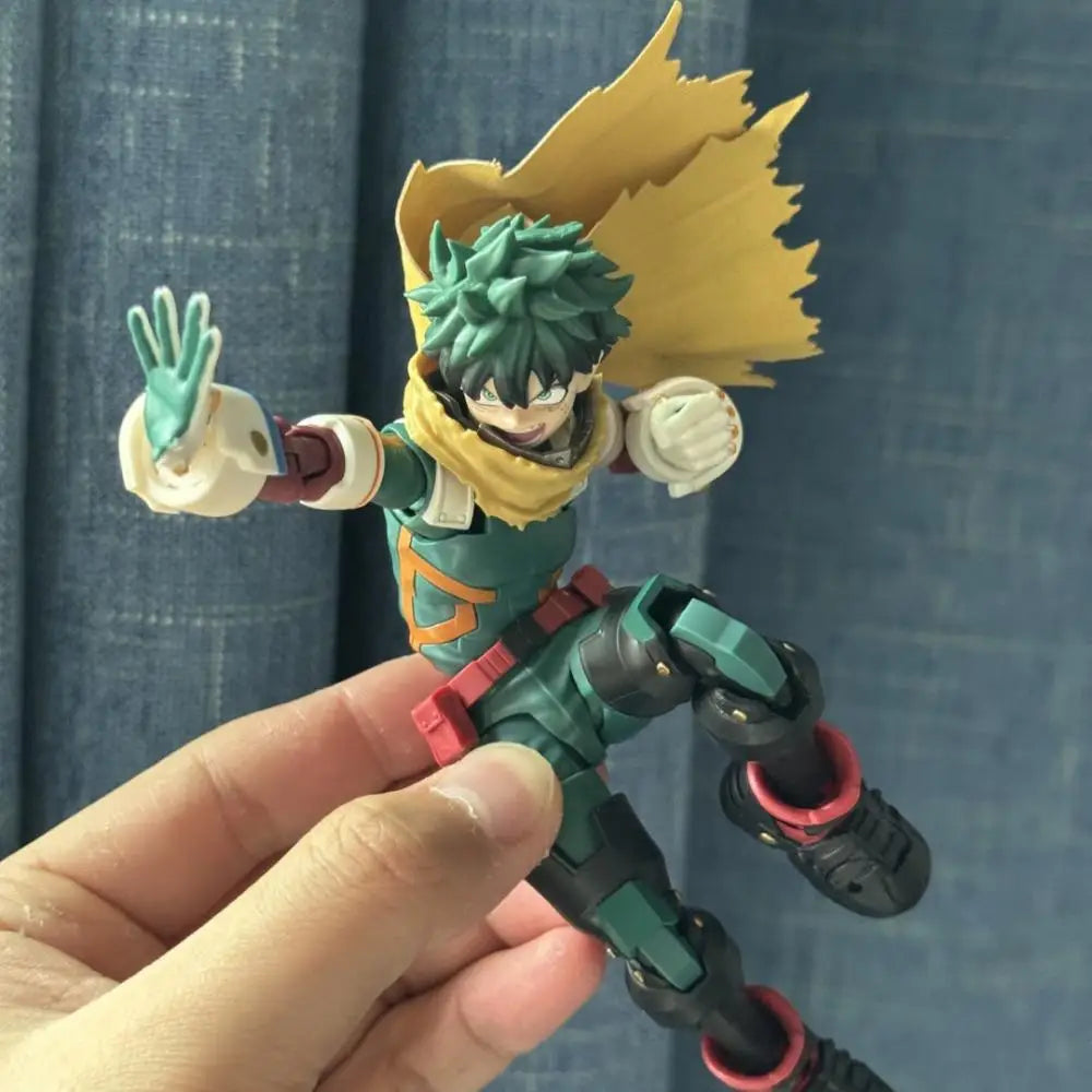 My Hero Academia SHF Anime NEU Handgefertigte Kleidung mit gelbem Umhang von Midoriya Izuku, eingebauter Eisendraht, geeignet für 1/12 Spielzeug