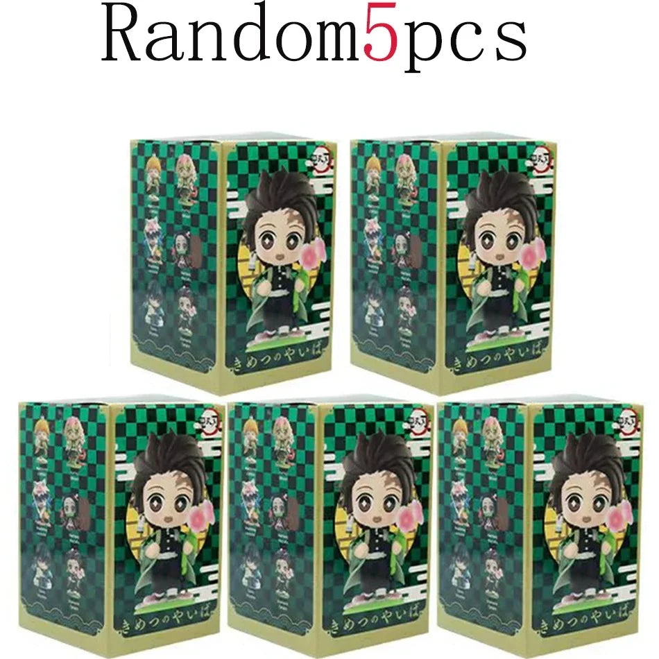 12 Styles Demon Slayer Anime Figure Set Q Version PVC Collectible Model Toy for Kids Adults Anime Fans Gift