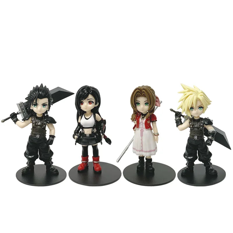 11-12cm Anime Cloud Strife Tifa Lockhart Aerith Gainsborough Zack·Fair Figure Model PVC Toy Desktop Collection Accessories Gift