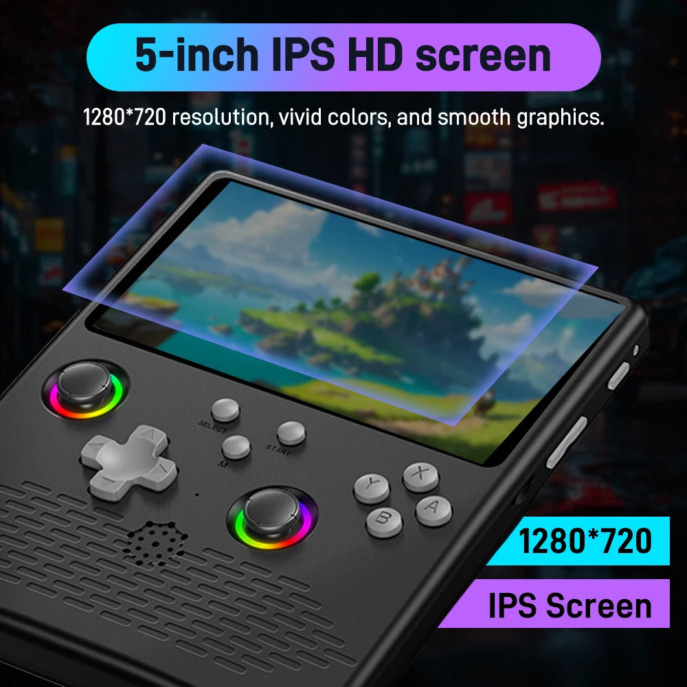 H5 Retro Games Console 4000mAh 5-inch IPS Screen Video Game Console 15000 Games Portable Game Player Supports 34 Simulator