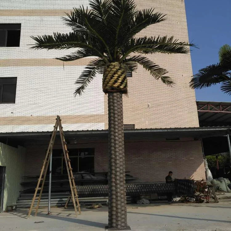 Customized 3m 5m 8m High Large Fiberglass Plastic Artificial Coconut Palm for Indoor and Outdoor Garden Decoration