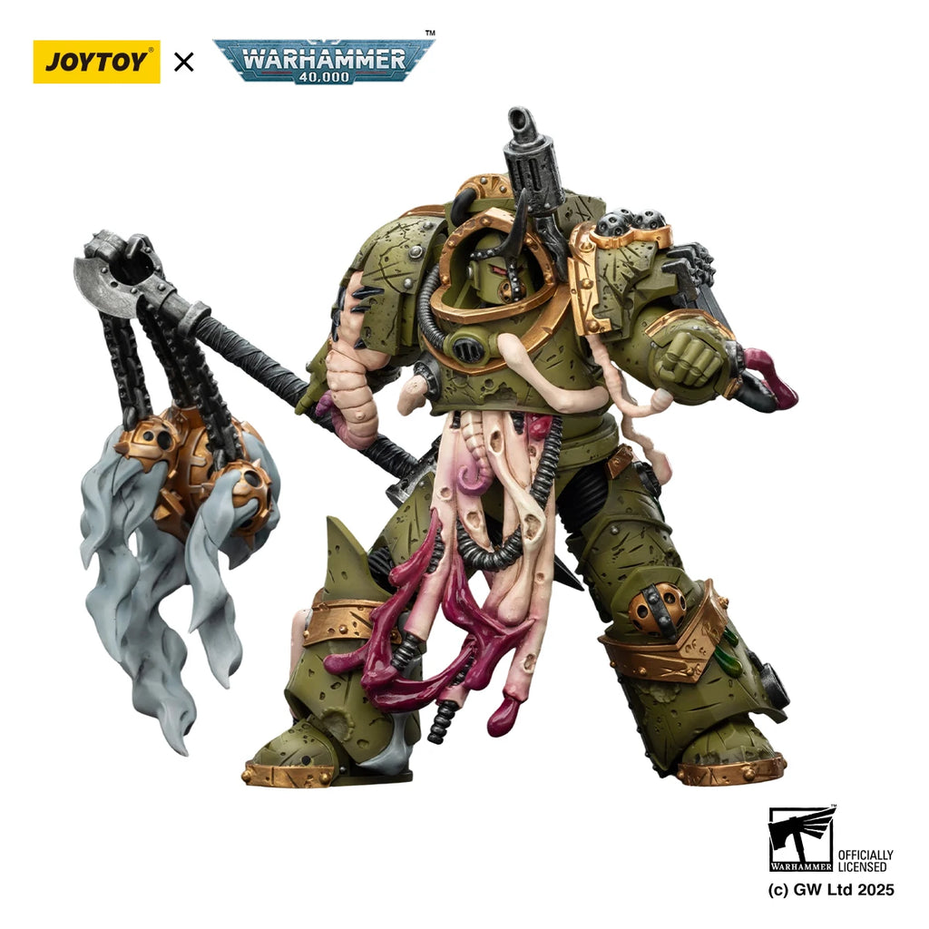 JOYTOY Warhammer40K Action Figure Death Guard Blightlord Terminator Plague Marine Icon Bearer Anime Figurine Joint Movable Model
