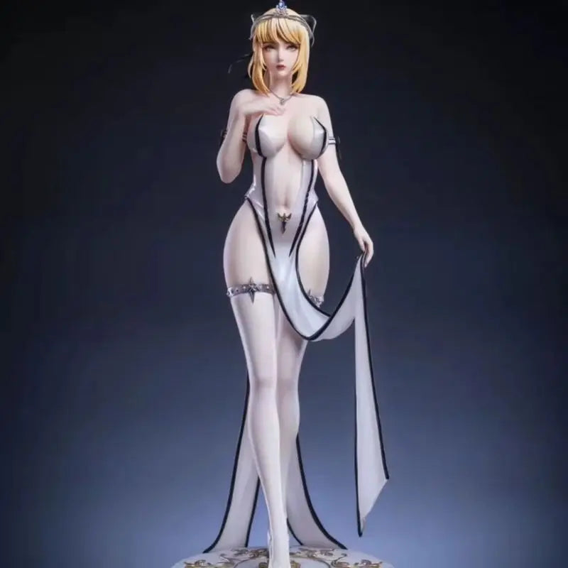 55 cm große Fate Grand Order Altria Pendragon Anime-Mädchenfigur in voller Kleidung, Modellstatue, Jungen-Sammlerstück, Schreibtischdekoration, Ornament, Spielzeug