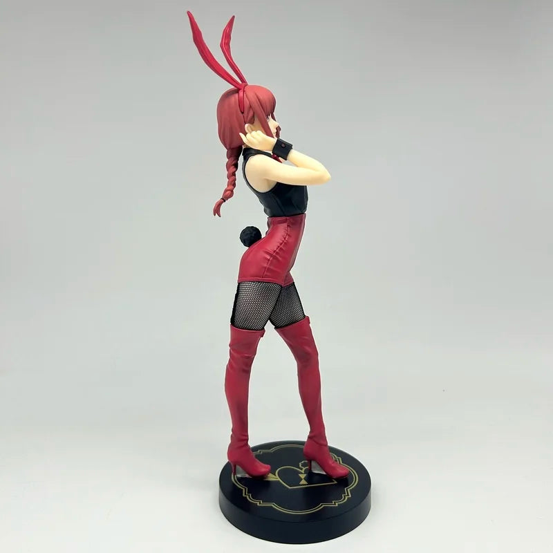 In Stock Furyu Chainsaw Man Bicute Bunnies Makima Red Bunny Power Blue Version Pvc Model Anime Collectibles Figure Toys
