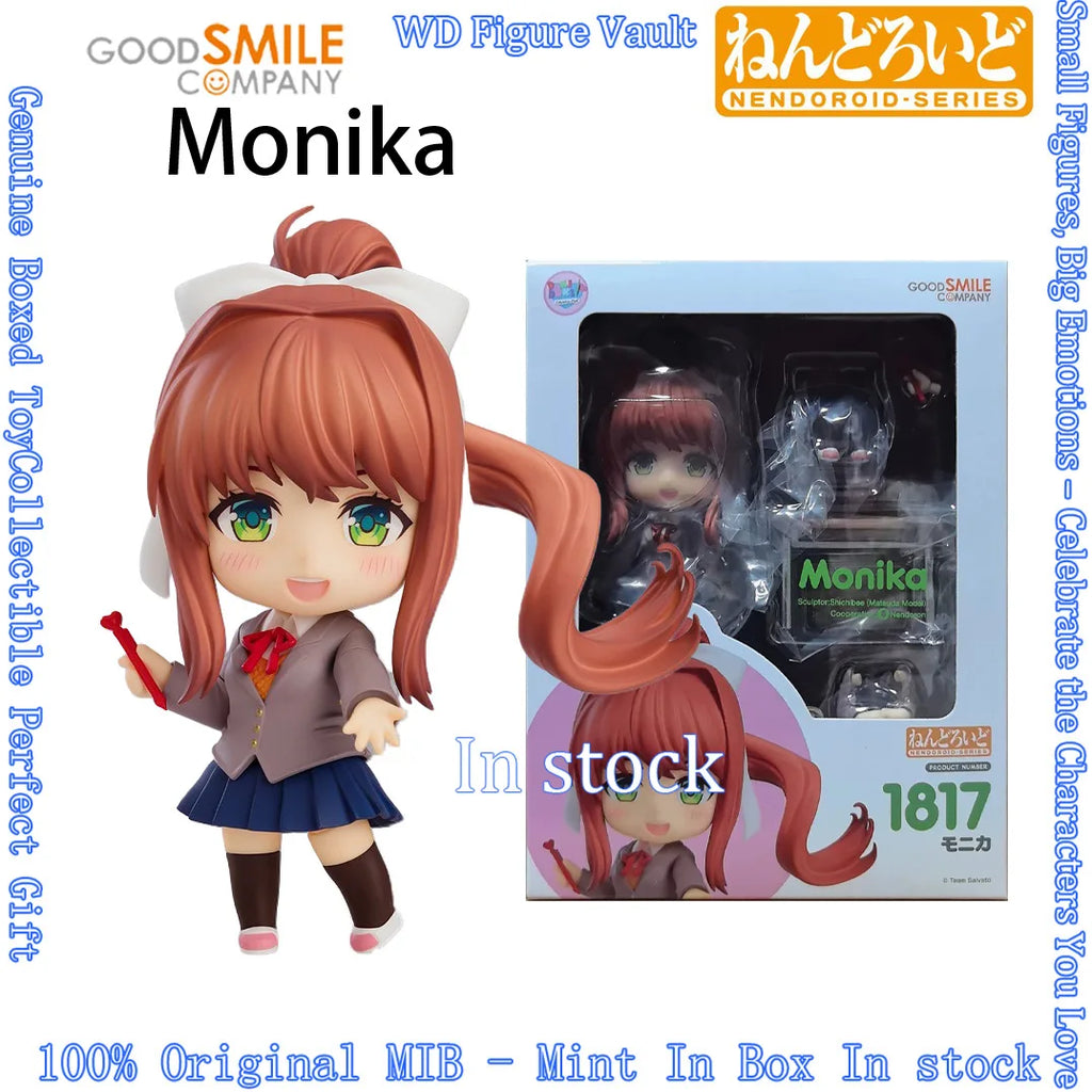 In stock GSC GSAS Nendoroid 1817 Monika Doki Doki Literature Club! Figures Anime Model Genuine Boxed Toy Gift