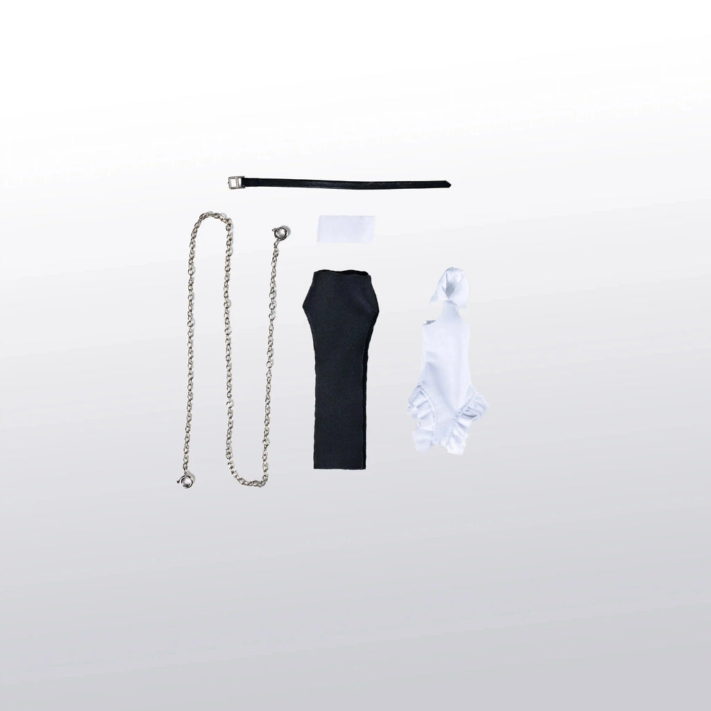 C011-EX01 1/12 Scale Gradient Lothia Elasticity Nun Uniform High Fork Jumpsuit Dress For 6in Mobile Suit Girl Action Figure Body