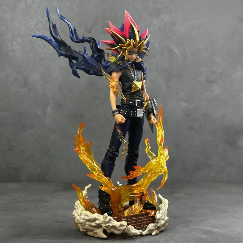 2025 28cm Anime Duel Monsters Anime Figure Gk Yugi Muto Doll 2 Heads Pvc Statue Model Collectible Decoration Toys Christmas Gift