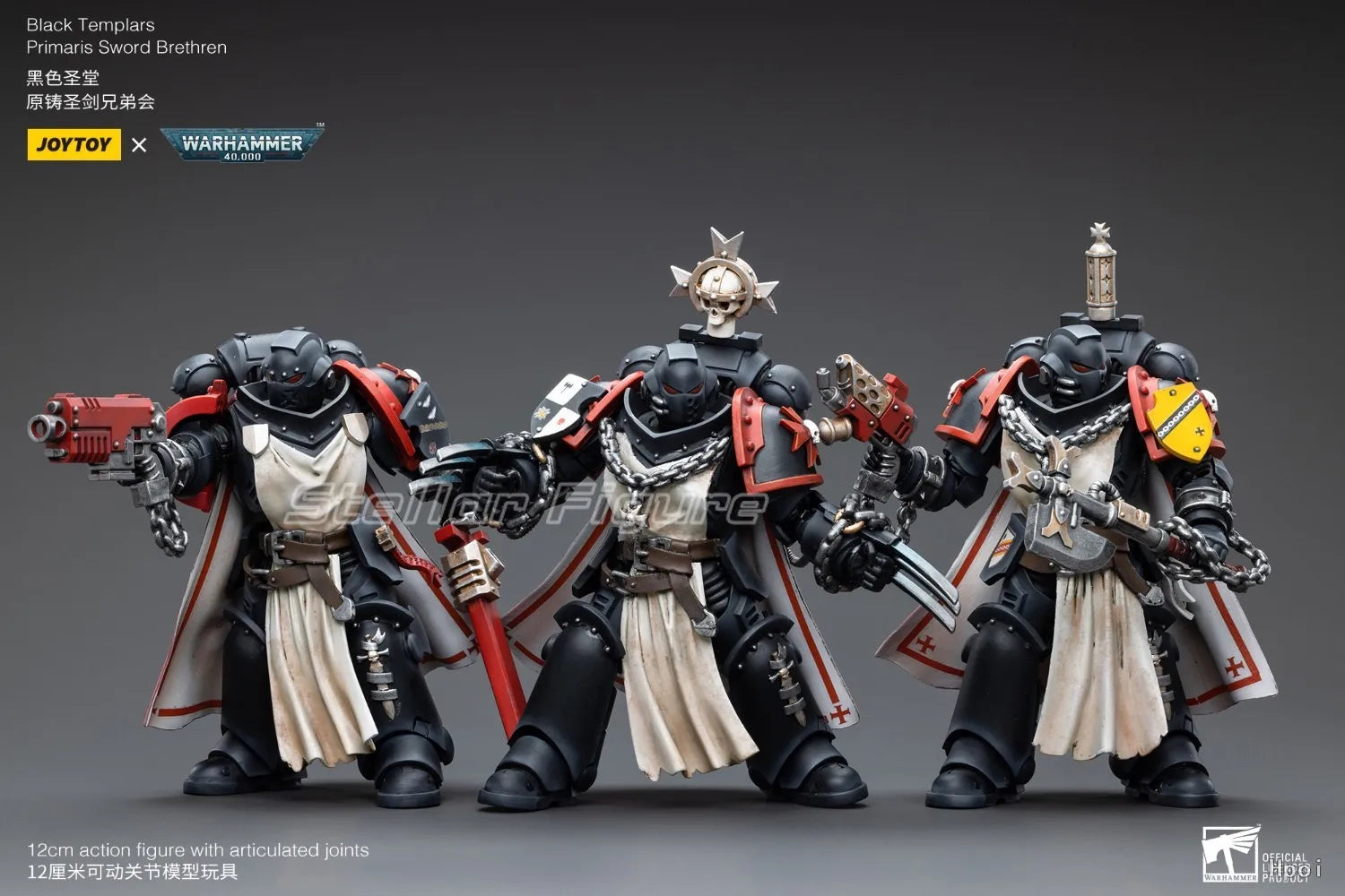 【SF】JOYTOY 1/18 Action Figure Black Templars Primaris Sword Brethren Harmund Model Toys Gifts Collection Ornaments