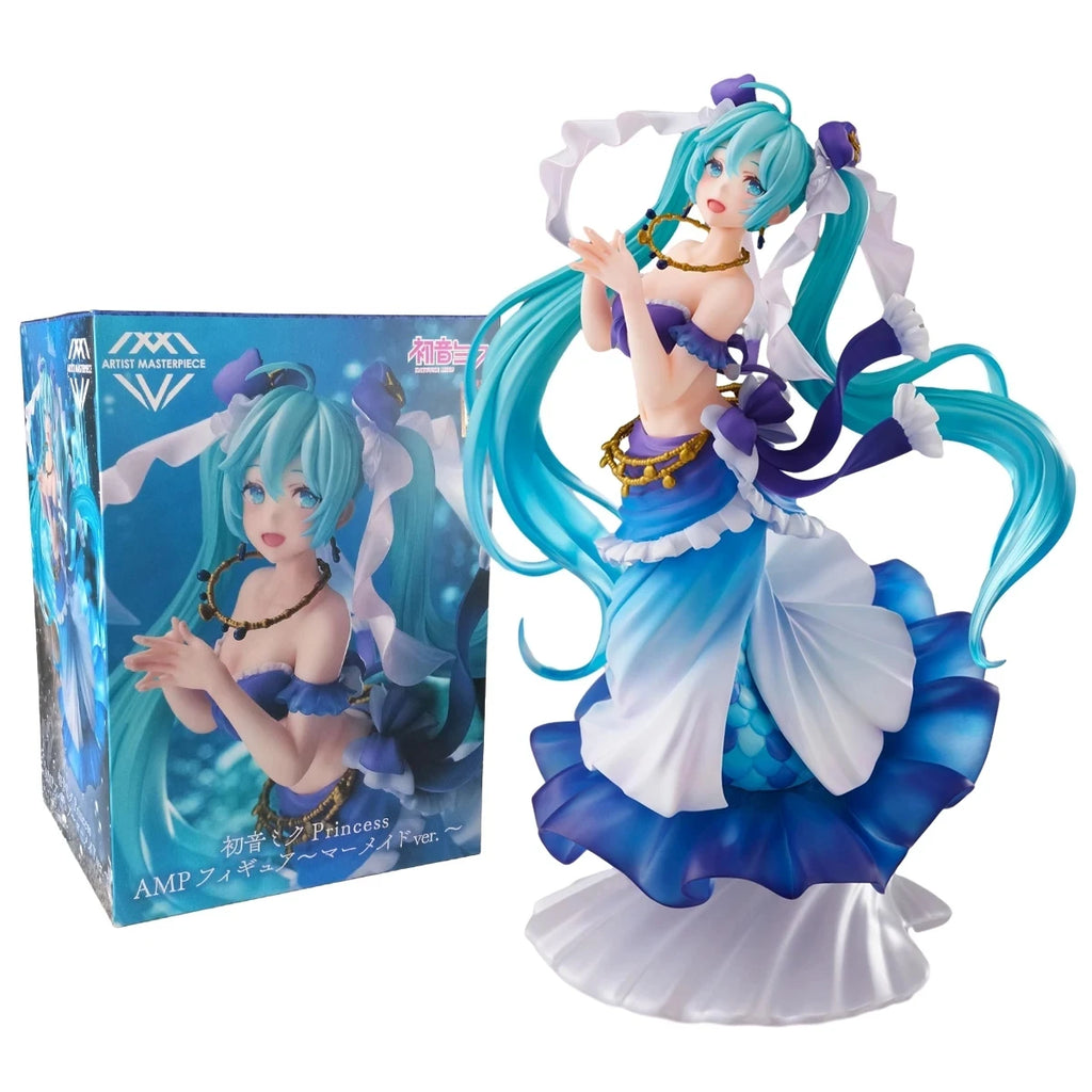 24CM Anime Hatsune Miku Figure Artist Masterpiece Fairy Tale Princess Series Little Mermaid  Model Toy Gift Action Figure