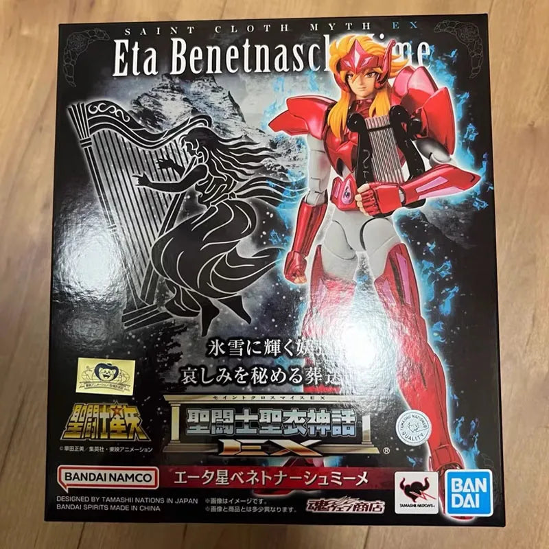 Bandai Genuine EX Edition Saint Seiya God Warrior Eta Benetnasch Mime Anime Action Figure Collectible Model Toys Gift Children