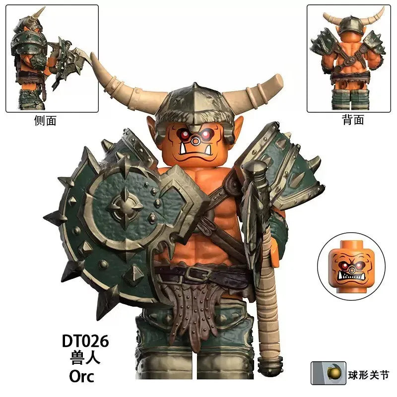 38-piece Warcraft Warrior Mini Building Block Figures Toy, Orc Warrior Figurine Model Collectible Gift Toy