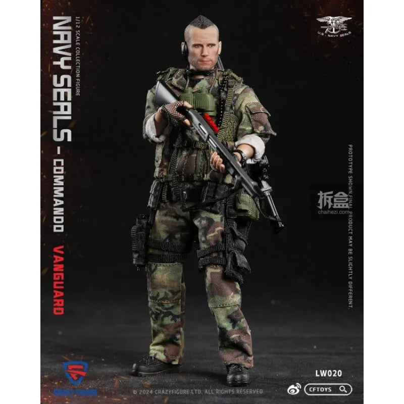 CRAZY FIGURE Original Seal Special Forces Assault Team Leader 1/12 Mobile Cloth Clothed Doll Soldier Model Handmade Toy Gift