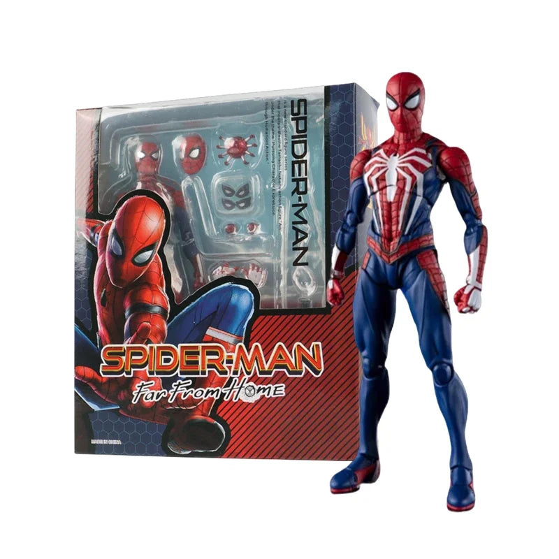 Spider Man PS4 Game Upgraded Version Peter Parker Action Figure Sony Base Statue Scene legend Avengers Model Toy Collection Gift