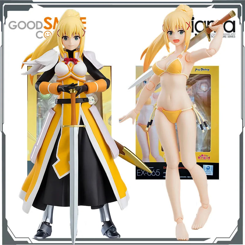GSC Original Figma Blessings on This Wonderful World! Darkness & Swimsuit Anime Action Figures Toys for Boys Christmas Gift