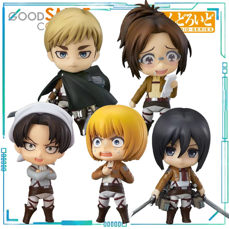 GSC Genuine NENDOROID Series Shingeki No Kyojin 1123 Zoe Hans 365 Mikasa Ackerman Q-version Humanoid and Movable Model Toys Gift
