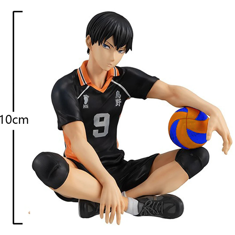 Anime Shoyo Hinata Tobio Kageyama Figure Sitting Pose Action Figure PVC model desktop ornaments Collection child toy Gifts 10cm