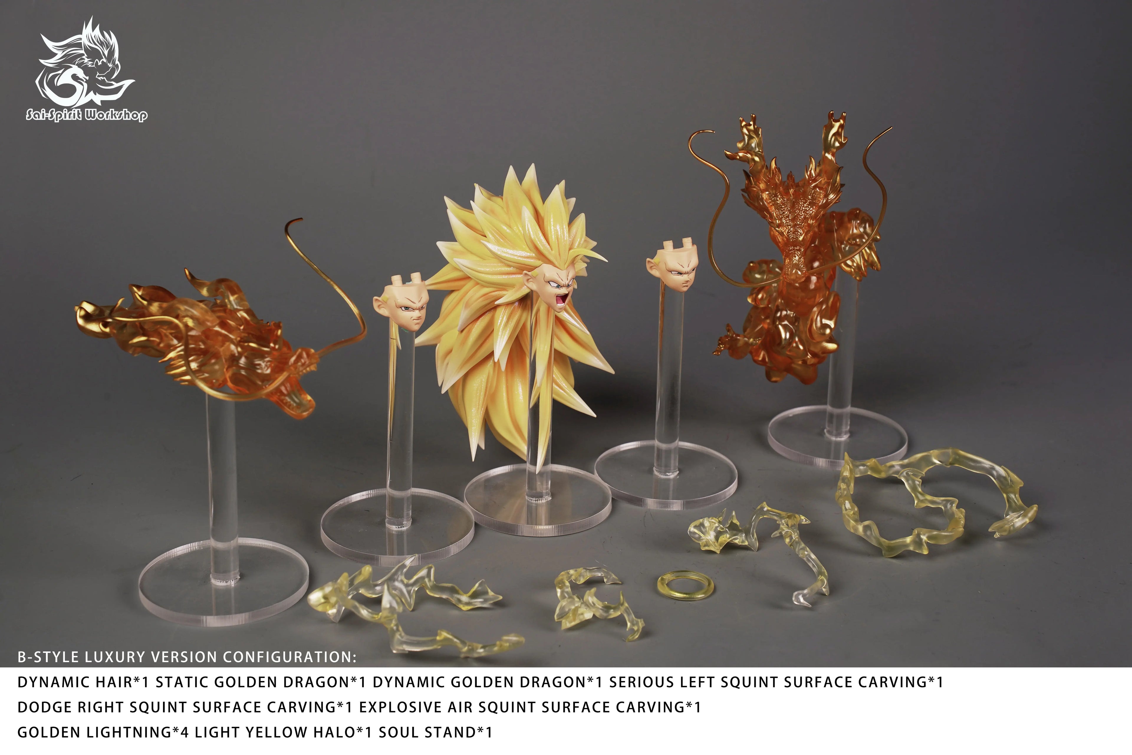 Pre-Sale SSW Studio For Goku (Accessory Kit) Super Saiyan 3 SSJ3 Dragon Ball SHF Special Effect Parts Figure Anime Model Toys