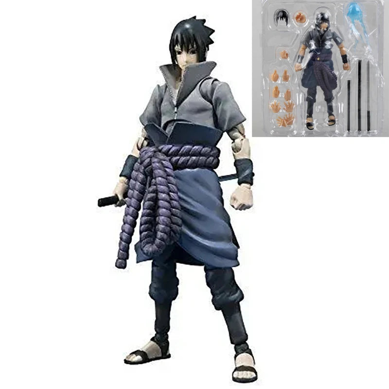 14cm Shf Naruto Shippuden Figures Uchiha Sasuke Action Figure PVC Collectible Ornaments Anime Sasuke Movable Model Toys Gifts