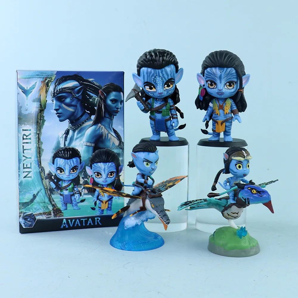 2026 Popular New Q-version Avatar Water Road Figurine Trendy Cartoon Doll Car Figurine PVC Model Toy Blind Box Figurine
