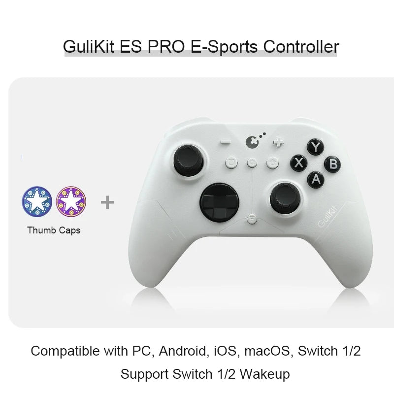 GuliKit ES Pro E-sports Controller for Nintendo Switch 1/2 Wireless Gamepad with TMR Joystick for PC Windows Android iOS macOS