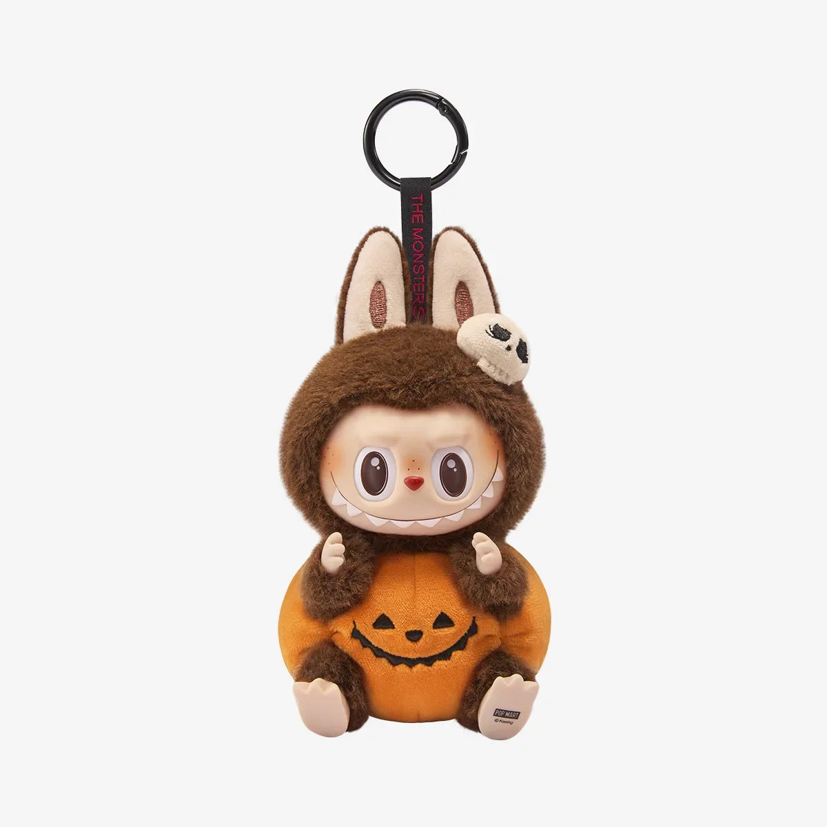 POP MART Чудовищата Лабубу 100% автентичен Happy Halloween Party Series - седнал винилов медальон Pumapkin