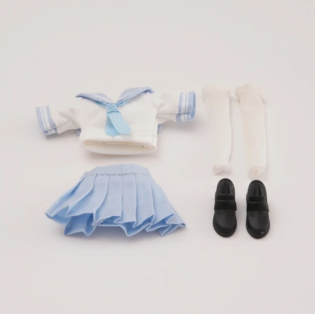 In Stock 1/12 Scale 99S Series Sweet Student Uniform Sailor Collar Top Pleated Skirt Set For 6inchs Azone Action Figure Body