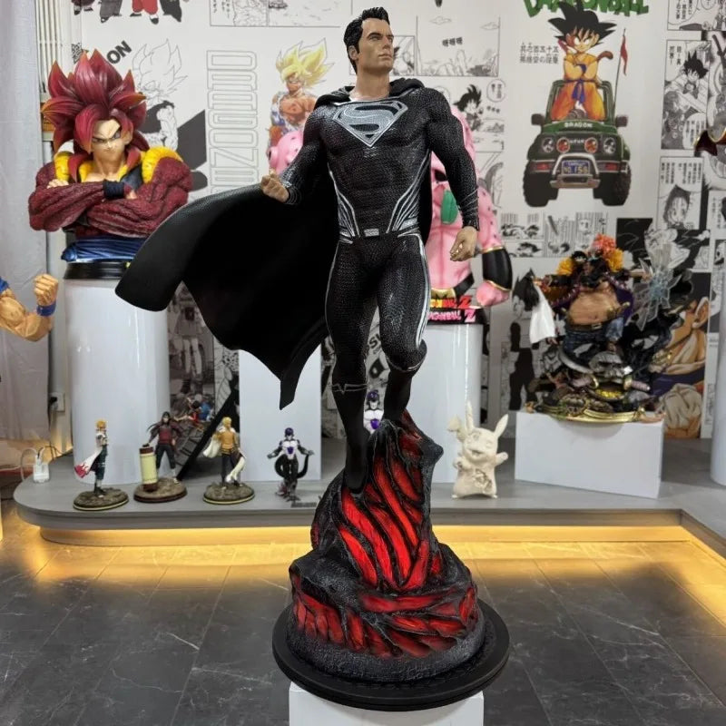 73cm Justice League Figure Superman Extremely Large Standing Posture Can Glow Anime Collection Model Resin Desktop Ornaments Toy
