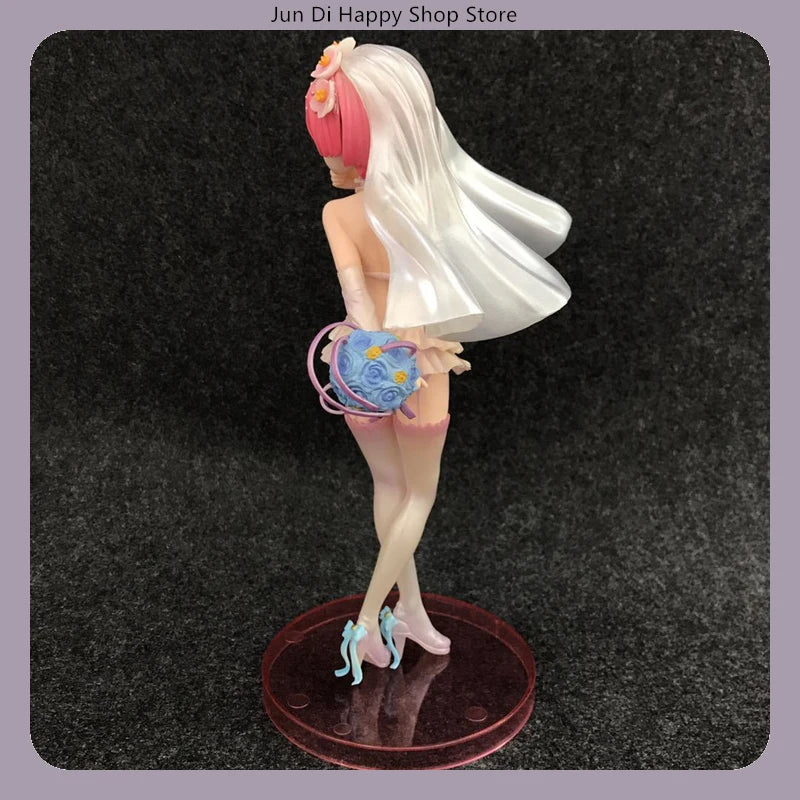 Re:Zero Starting Life In Another World Rem & Ram Bridal Dress Standing Pose Version Anime Figure Model Statue Collection Toy