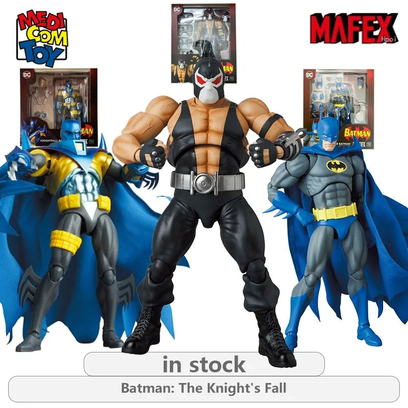 Medicom Toy Original MAFEX BATMAN KNIGHTFALL Series 215 Expedition Batman\216 Bain Anime Action Figure Model Toys Gifts Fo Boys