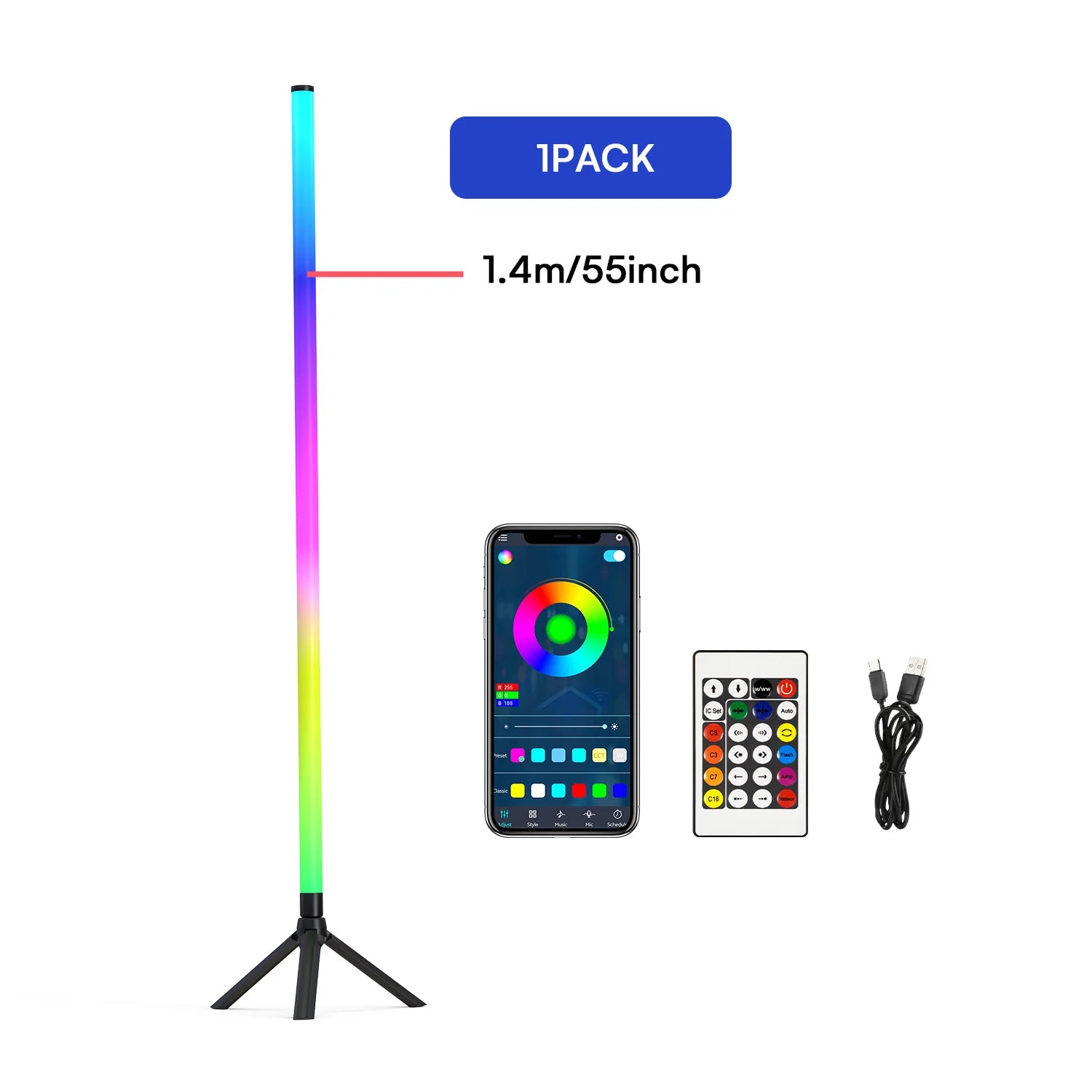 360° Smart RGB Corner Lamp: App/Remote Control, Music Sync, Easy Install for Living, Bedroom, Gaming Rooms