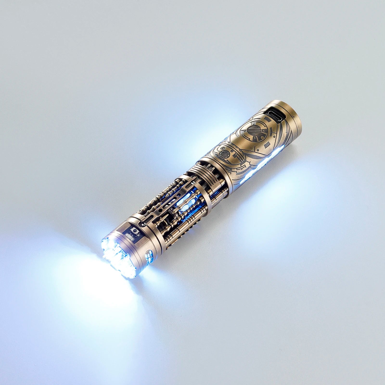 DamienSaber Lightsaber Electronic Kit for Moive Sabers Full Copper Core with Spinning Crystal