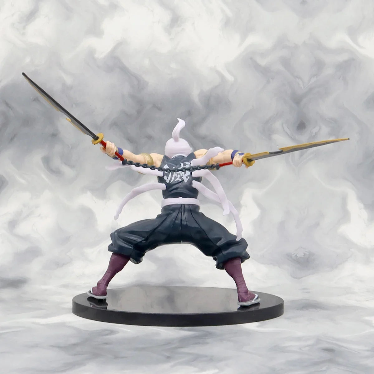 Anime Demon Slayer Tanjirou Muichirou Mitsuri Zenitsu Combat posture Action Figure PVC Model bracket Desk Decor doll Toy Gifts