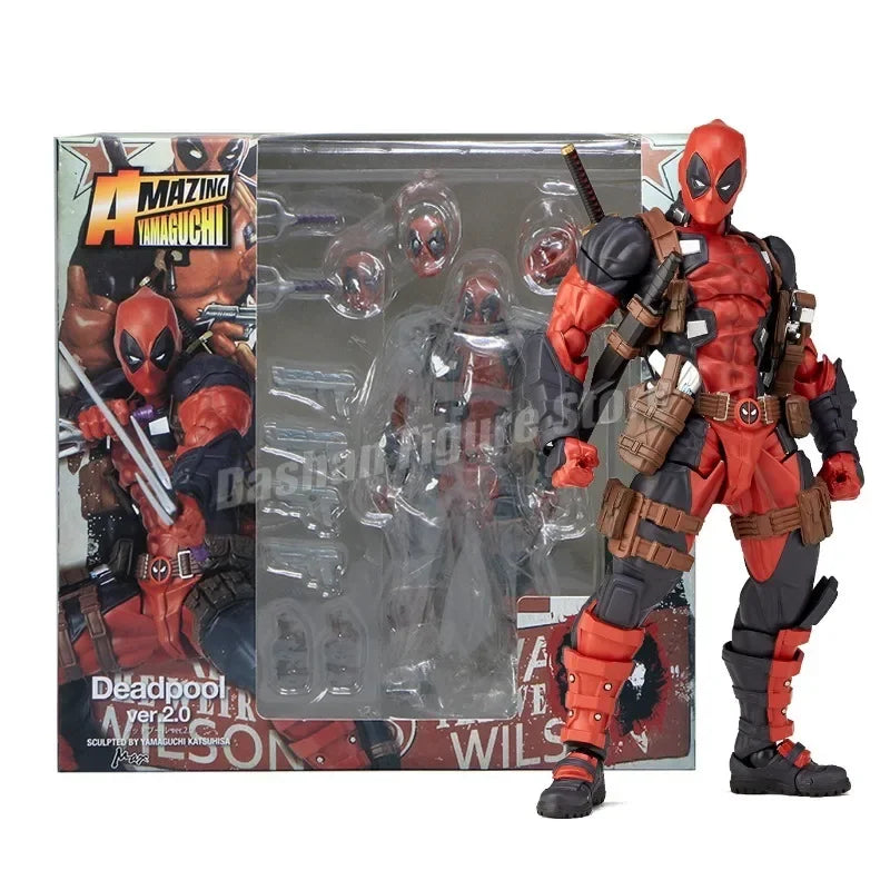 Erstaunliche Yamaguchi 025EX Deadpool 3 Actionfigur PVC-Kollektion 15 cm Revoltech Wade Winston Wilson Bewegliche Figuren Modellspielzeug