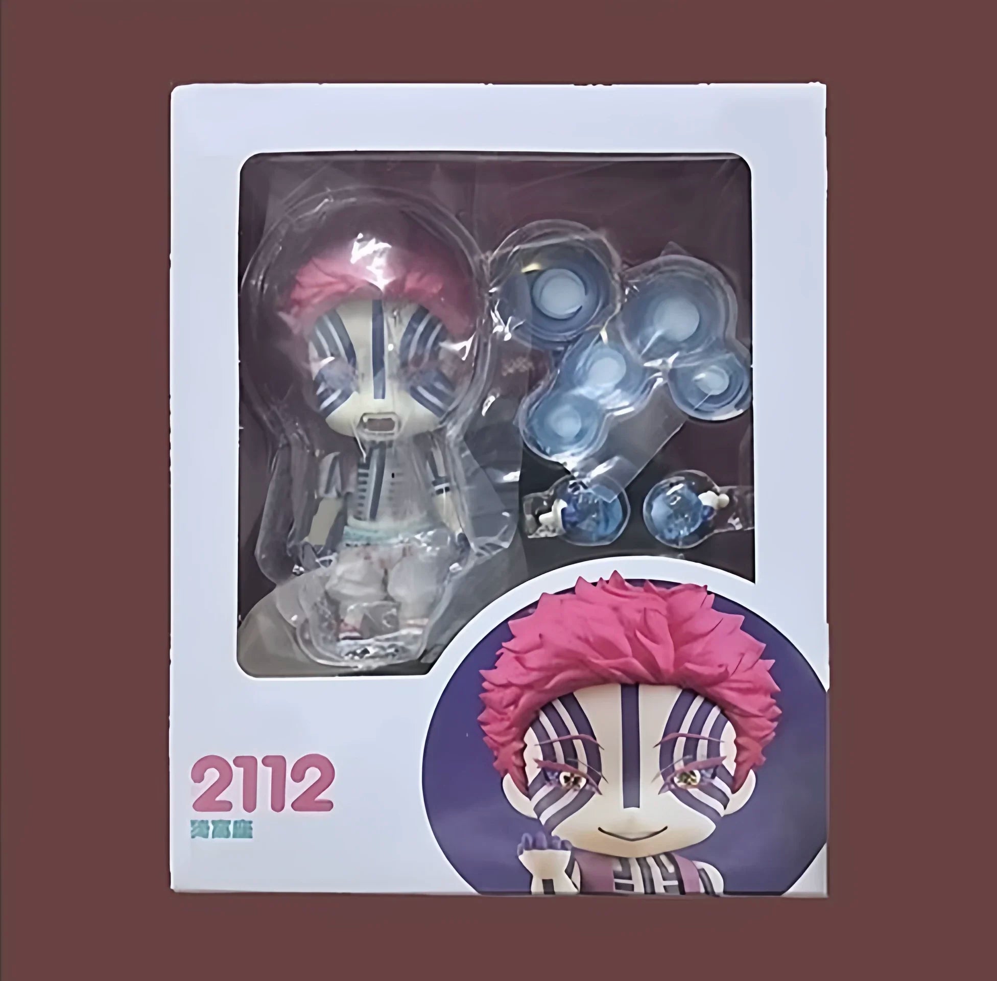 Anime Merchandise Demon Slayer: Kimetsu No Yaiba Nendoroid 2112 Akaza Articulated Desktop Decorative Ornament Figure Model Toy